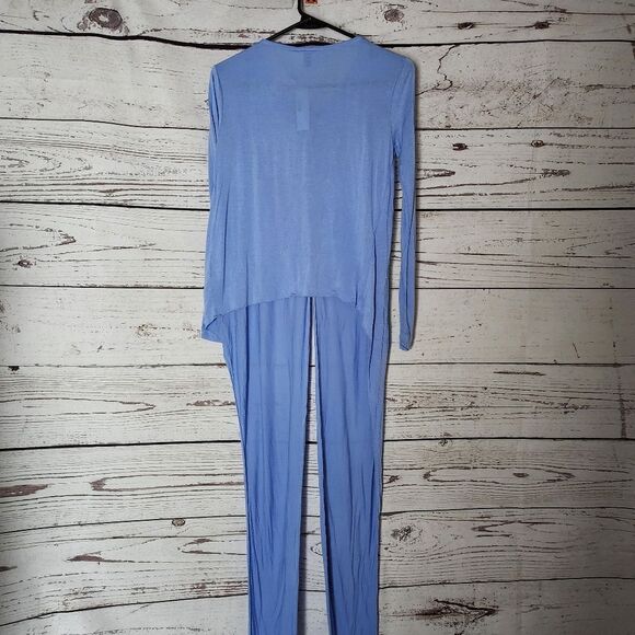 J. Crew Tie Front Blue Long Sleeve Tee Top XS NWT - Picture 4 of 8